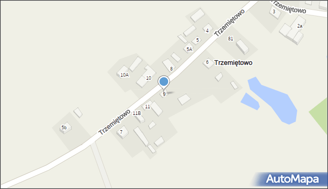 Trzemiętowo, Trzemiętowo, 9, mapa Trzemiętowo