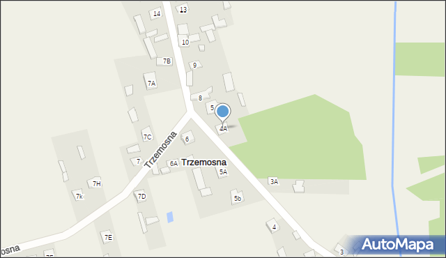 Trzemosna, Trzemosna, 4A, mapa Trzemosna