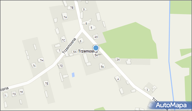 Trzemosna, Trzemosna, 5A, mapa Trzemosna