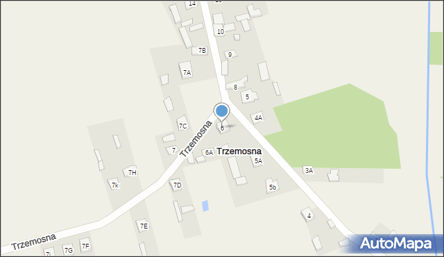 Trzemosna, Trzemosna, 6, mapa Trzemosna