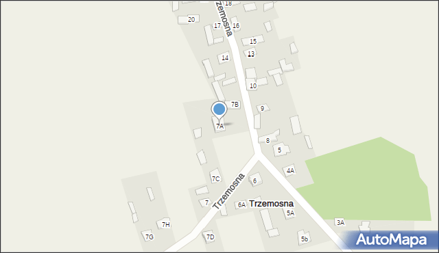 Trzemosna, Trzemosna, 7A, mapa Trzemosna