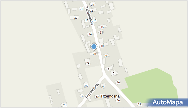 Trzemosna, Trzemosna, 7B, mapa Trzemosna