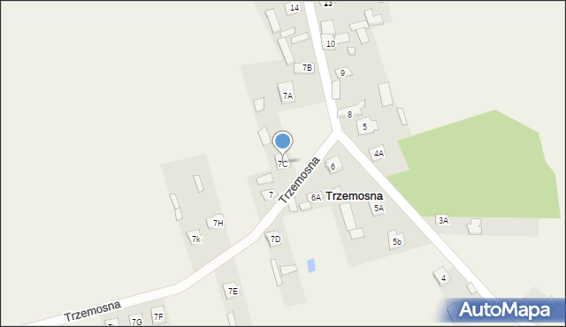 Trzemosna, Trzemosna, 7C, mapa Trzemosna