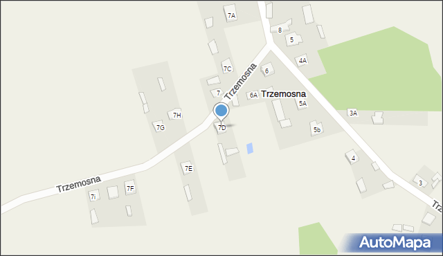 Trzemosna, Trzemosna, 7D, mapa Trzemosna