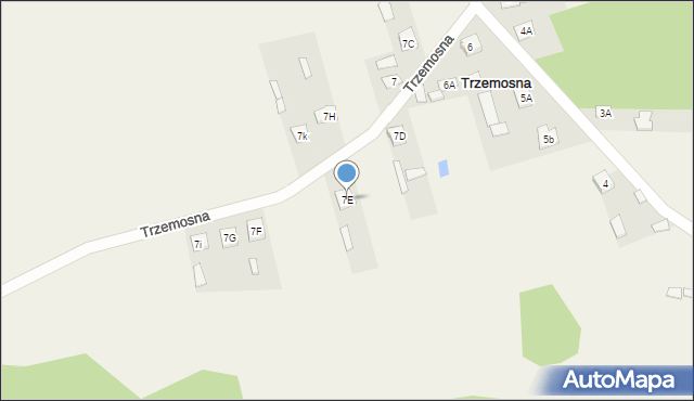 Trzemosna, Trzemosna, 7E, mapa Trzemosna