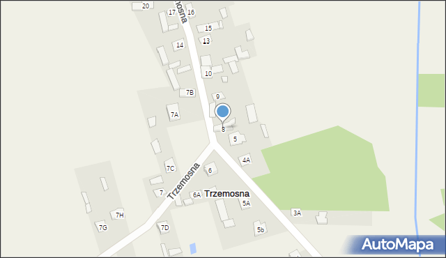 Trzemosna, Trzemosna, 8, mapa Trzemosna