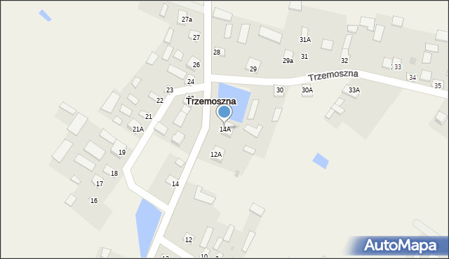 Trzemoszna, Trzemoszna, 14A, mapa Trzemoszna