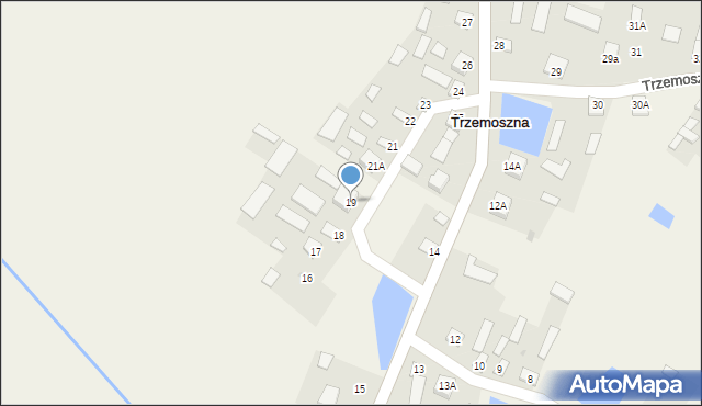 Trzemoszna, Trzemoszna, 19, mapa Trzemoszna