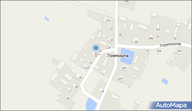 Trzemoszna, Trzemoszna, 22, mapa Trzemoszna