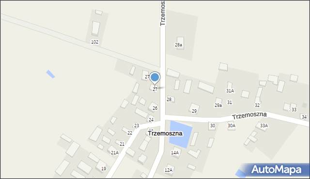Trzemoszna, Trzemoszna, 27, mapa Trzemoszna