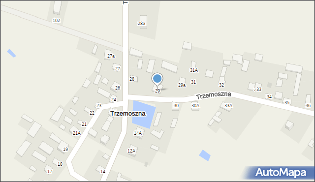 Trzemoszna, Trzemoszna, 29, mapa Trzemoszna