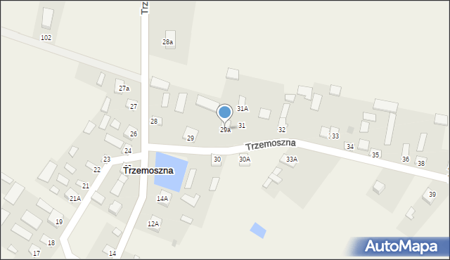 Trzemoszna, Trzemoszna, 29a, mapa Trzemoszna