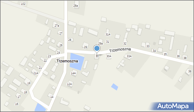 Trzemoszna, Trzemoszna, 30, mapa Trzemoszna