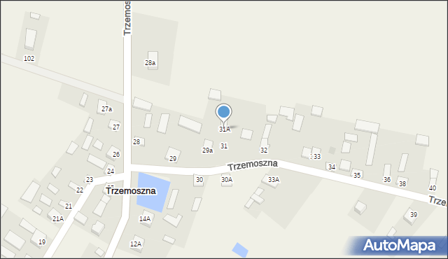 Trzemoszna, Trzemoszna, 31A, mapa Trzemoszna