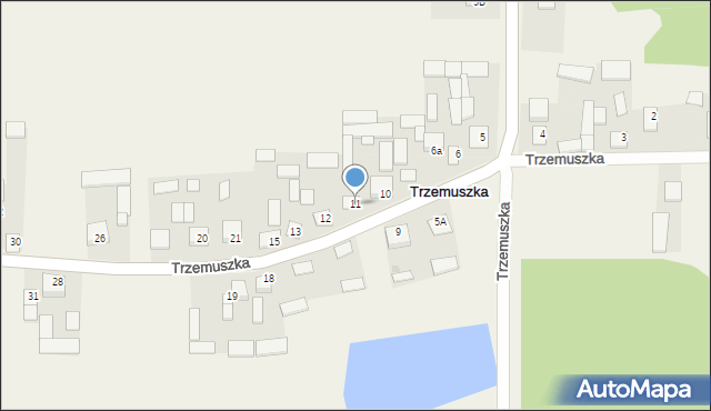 Trzemuszka, Trzemuszka, 11, mapa Trzemuszka