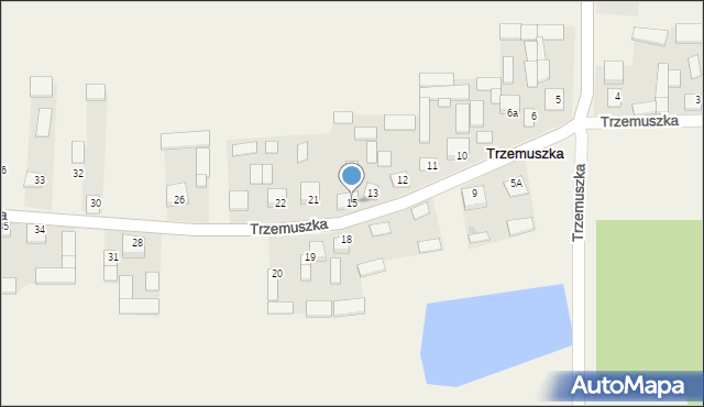 Trzemuszka, Trzemuszka, 15, mapa Trzemuszka