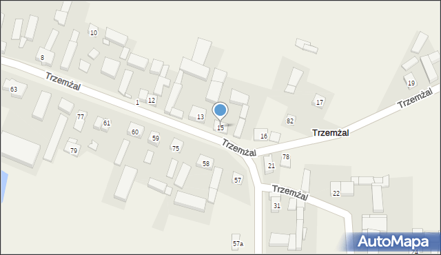 Trzemżal, Trzemżal, 15, mapa Trzemżal