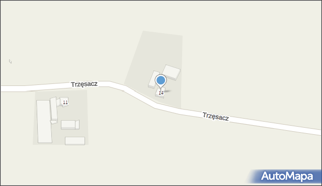 Trzęsacz, Trzęsacz, 14, mapa Trzęsacz