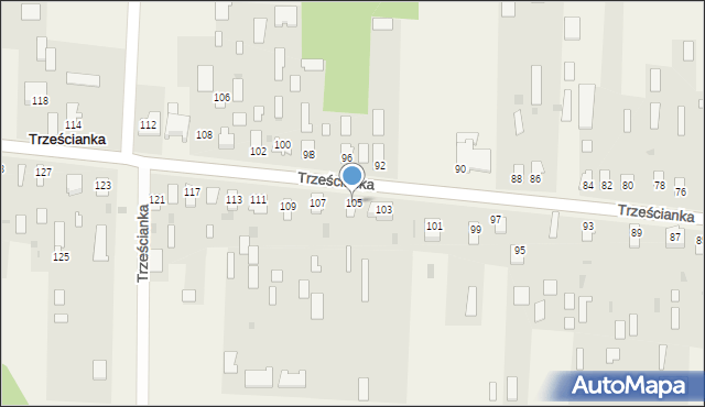 Trześcianka, Trześcianka, 105, mapa Trześcianka