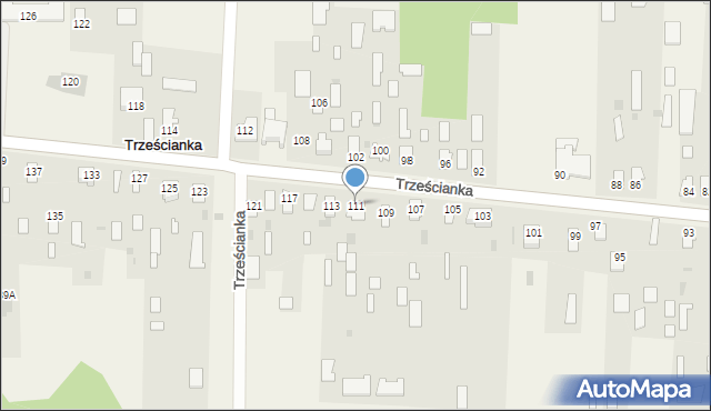 Trześcianka, Trześcianka, 111, mapa Trześcianka