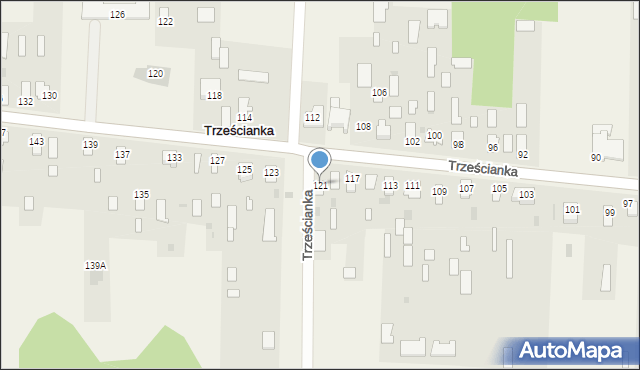 Trześcianka, Trześcianka, 121, mapa Trześcianka