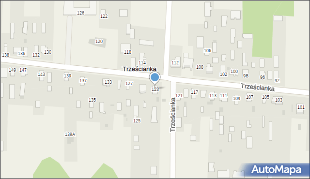 Trześcianka, Trześcianka, 123, mapa Trześcianka