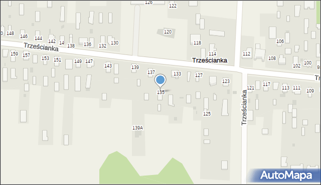 Trześcianka, Trześcianka, 135, mapa Trześcianka