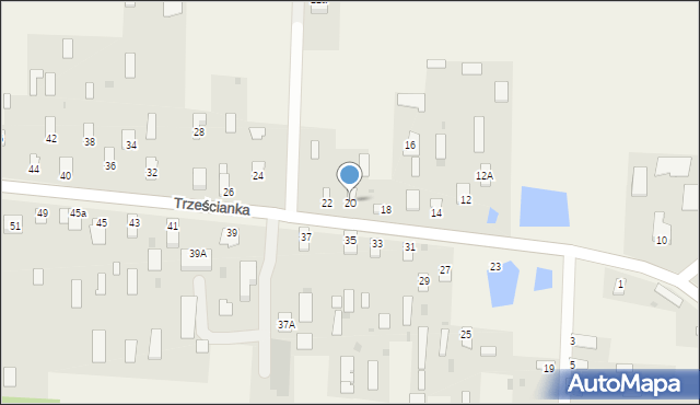 Trześcianka, Trześcianka, 20, mapa Trześcianka