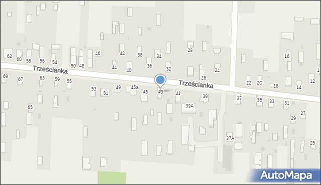 Trześcianka, Trześcianka, 43, mapa Trześcianka