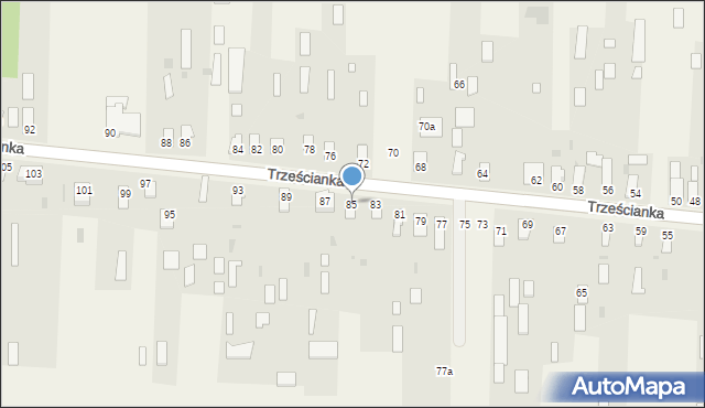 Trześcianka, Trześcianka, 85, mapa Trześcianka