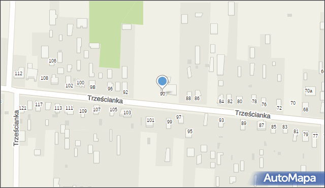 Trześcianka, Trześcianka, 90, mapa Trześcianka