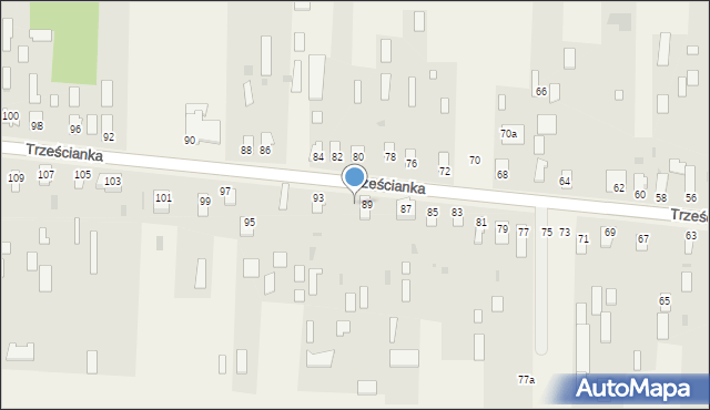 Trześcianka, Trześcianka, 91, mapa Trześcianka