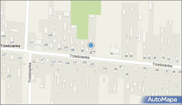 Trześcianka, Trześcianka, 92, mapa Trześcianka