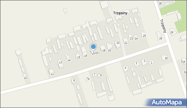 Trzęsiny, Trzęsiny, 17, mapa Trzęsiny