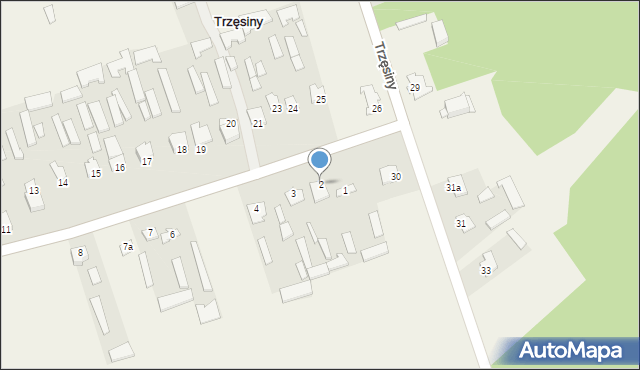 Trzęsiny, Trzęsiny, 2, mapa Trzęsiny