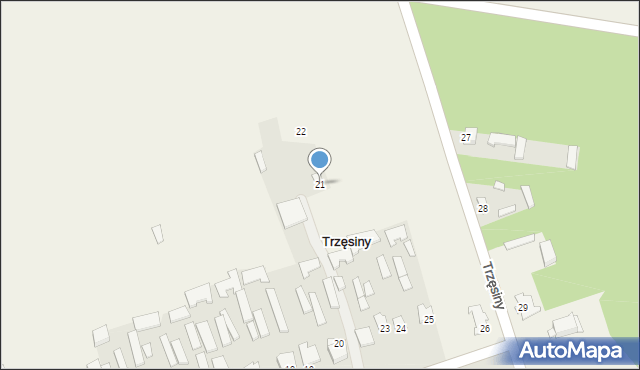 Trzęsiny, Trzęsiny, 21, mapa Trzęsiny