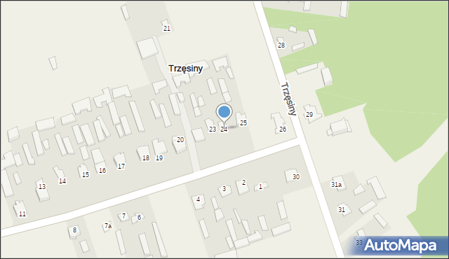 Trzęsiny, Trzęsiny, 24, mapa Trzęsiny