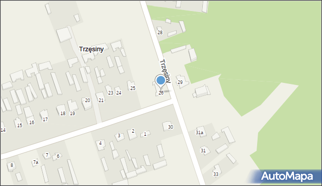 Trzęsiny, Trzęsiny, 26, mapa Trzęsiny