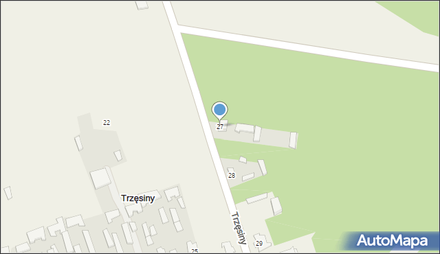 Trzęsiny, Trzęsiny, 27, mapa Trzęsiny