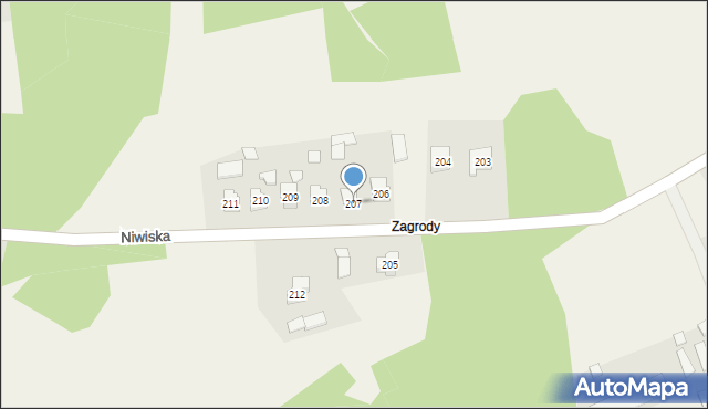 Trześń, Trześń, 207, mapa Trześń