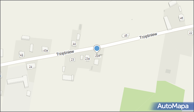 Trzęśniew, Trzęśniew, 22A, mapa Trzęśniew