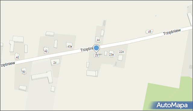 Trzęśniew, Trzęśniew, 23, mapa Trzęśniew