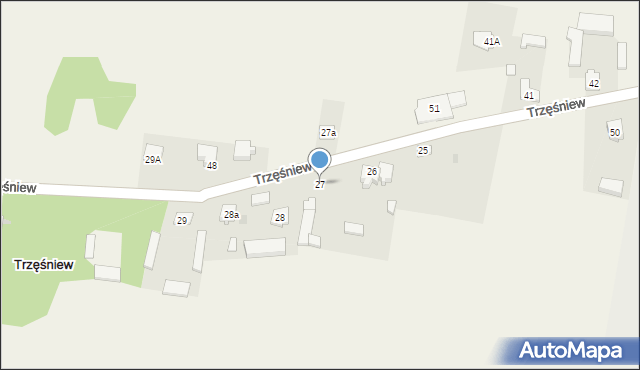 Trzęśniew, Trzęśniew, 27, mapa Trzęśniew