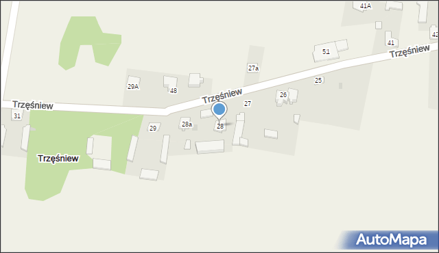 Trzęśniew, Trzęśniew, 28, mapa Trzęśniew