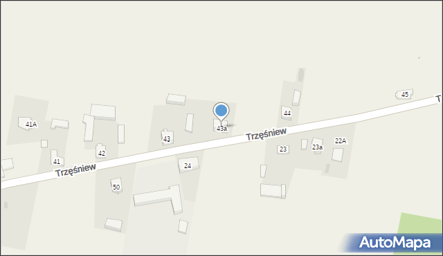 Trzęśniew, Trzęśniew, 43a, mapa Trzęśniew