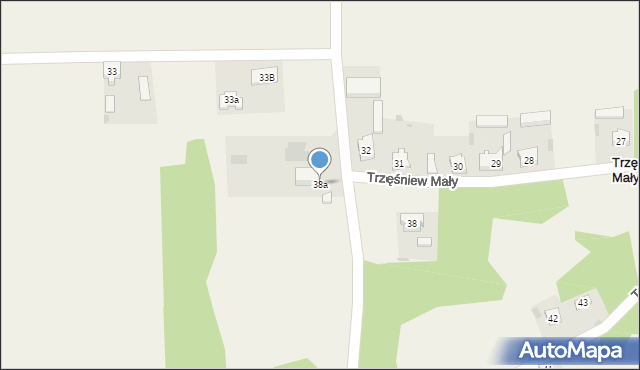 Trzęśniew Mały, Trzęśniew Mały, 38a, mapa Trzęśniew Mały