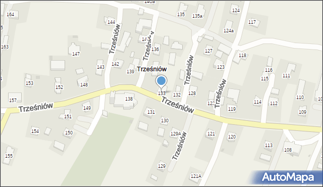 Trześniów, Trześniów, 133, mapa Trześniów