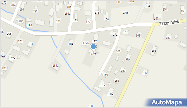 Trześniów, Trześniów, 177a, mapa Trześniów