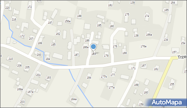 Trześniów, Trześniów, 183, mapa Trześniów