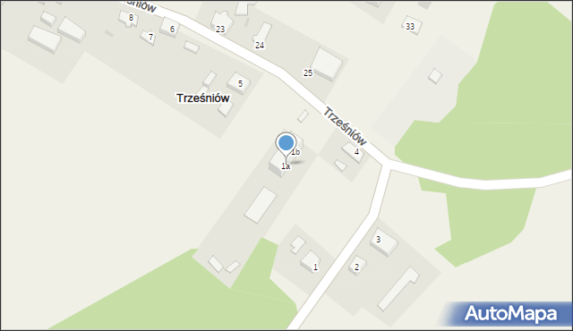 Trześniów, Trześniów, 1a, mapa Trześniów